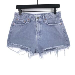GRLFRND Cindy Cutoff Denim Shorts Lavender 28